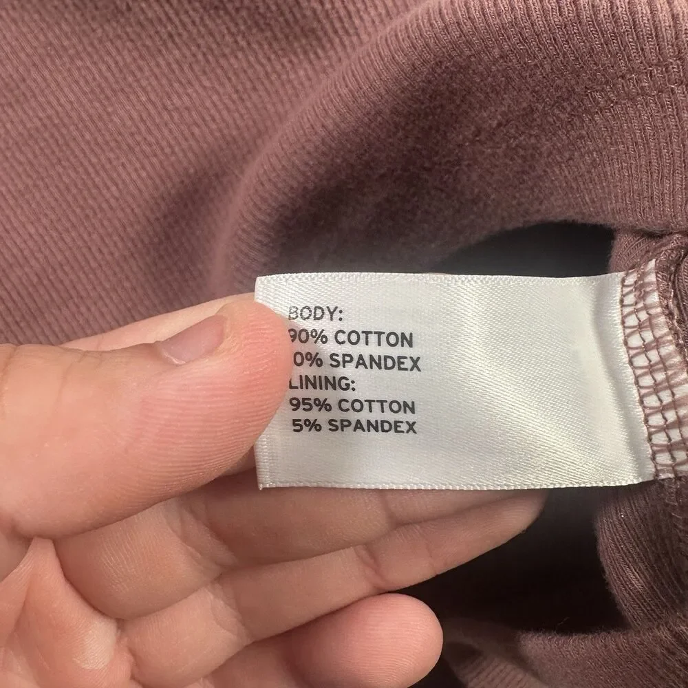 Duluth Trading Co Women Tank Top Medium M Mauve Brown Ribbed No-Yank Scoop Neck